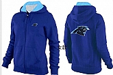 Womens Carolina Panthers Team Logo 2015 Full Zip Hoodie-63,baseball caps,new era cap wholesale,wholesale hats