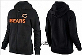 Womens Chicago Bears Team Logo 2015 Full Zip Hoodie-12,baseball caps,new era cap wholesale,wholesale hats