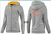 Womens Chicago Bears Team Logo 2015 Full Zip Hoodie-27,baseball caps,new era cap wholesale,wholesale hats