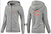 Womens Chicago Bears Team Logo 2015 Full Zip Hoodie-28,baseball caps,new era cap wholesale,wholesale hats