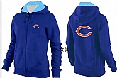 Womens Chicago Bears Team Logo 2015 Full Zip Hoodie-30,baseball caps,new era cap wholesale,wholesale hats