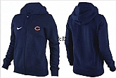 Womens Chicago Bears Team Logo 2015 Full Zip Hoodie-70,baseball caps,new era cap wholesale,wholesale hats