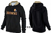 Womens Cleveland Browns Team Logo 2015 Full Zip Hoodie-23,baseball caps,new era cap wholesale,wholesale hats