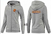 Womens Cleveland Browns Team Logo 2015 Full Zip Hoodie-36,baseball caps,new era cap wholesale,wholesale hats