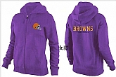 Womens Cleveland Browns Team Logo 2015 Full Zip Hoodie-39,baseball caps,new era cap wholesale,wholesale hats