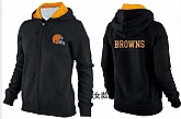 Womens Cleveland Browns Team Logo 2015 Full Zip Hoodie-42,baseball caps,new era cap wholesale,wholesale hats