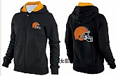 Womens Cleveland Browns Team Logo 2015 Full Zip Hoodie-59,baseball caps,new era cap wholesale,wholesale hats