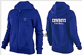 Womens Dallas Cowboys Team Logo 2015 Full Zip Hoodie-56,baseball caps,new era cap wholesale,wholesale hats