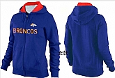 Womens Denver Broncos Team Logo 2015 Full Zip Hoodie-25,baseball caps,new era cap wholesale,wholesale hats