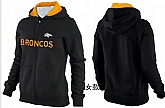 Womens Denver Broncos Team Logo 2015 Full Zip Hoodie-26,baseball caps,new era cap wholesale,wholesale hats