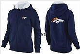 Womens Denver Broncos Team Logo 2015 Full Zip Hoodie-28,baseball caps,new era cap wholesale,wholesale hats