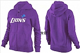 Womens Detroit Lions Team Logo 2015 Full Zip Hoodie-13,baseball caps,new era cap wholesale,wholesale hats