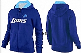 Womens Detroit Lions Team Logo 2015 Full Zip Hoodie-15,baseball caps,new era cap wholesale,wholesale hats