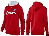 Womens Detroit Lions Team Logo 2015 Full Zip Hoodie-19,baseball caps,new era cap wholesale,wholesale hats