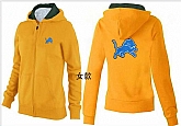 Womens Detroit Lions Team Logo 2015 Full Zip Hoodie-38,baseball caps,new era cap wholesale,wholesale hats