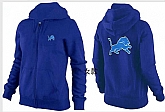 Womens Detroit Lions Team Logo 2015 Full Zip Hoodie-42,baseball caps,new era cap wholesale,wholesale hats