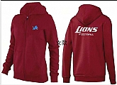 Womens Detroit Lions Team Logo 2015 Full Zip Hoodie-47,baseball caps,new era cap wholesale,wholesale hats