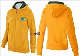 Womens Green Bay Packers Team Logo 2015 Full Zip Hoodie-107,baseball caps,new era cap wholesale,wholesale hats