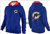 Womens Miami Dolphins Team Logo 2015 Full Zip Hoodie-59,baseball caps,new era cap wholesale,wholesale hats