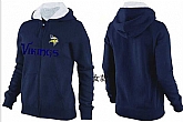 Womens Minnesota Vikings Team Logo 2015 Full Zip Hoodie-16,baseball caps,new era cap wholesale,wholesale hats