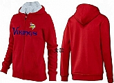 Womens Minnesota Vikings Team Logo 2015 Full Zip Hoodie-19,baseball caps,new era cap wholesale,wholesale hats