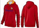 Womens Minnesota Vikings Team Logo 2015 Full Zip Hoodie-20,baseball caps,new era cap wholesale,wholesale hats