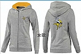 Womens Minnesota Vikings Team Logo 2015 Full Zip Hoodie-27,baseball caps,new era cap wholesale,wholesale hats