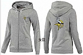 Womens Minnesota Vikings Team Logo 2015 Full Zip Hoodie-28,baseball caps,new era cap wholesale,wholesale hats