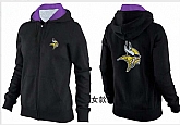 Womens Minnesota Vikings Team Logo 2015 Full Zip Hoodie-37,baseball caps,new era cap wholesale,wholesale hats