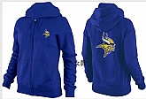 Womens Minnesota Vikings Team Logo 2015 Full Zip Hoodie-43,baseball caps,new era cap wholesale,wholesale hats