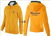Womens Minnesota Vikings Team Logo 2015 Full Zip Hoodie-55,baseball caps,new era cap wholesale,wholesale hats
