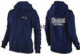Womens New England Patriots Team Logo 2015 Full Zip Hoodie-30,baseball caps,new era cap wholesale,wholesale hats