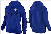 Womens New Orleans Saints Team Logo 2015 Full Zip Hoodie-10,baseball caps,new era cap wholesale,wholesale hats