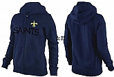 Womens New Orleans Saints Team Logo 2015 Full Zip Hoodie-11,baseball caps,new era cap wholesale,wholesale hats
