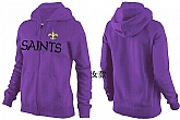 Womens New Orleans Saints Team Logo 2015 Full Zip Hoodie-13,baseball caps,new era cap wholesale,wholesale hats