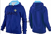 Womens New Orleans Saints Team Logo 2015 Full Zip Hoodie-15,baseball caps,new era cap wholesale,wholesale hats