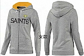 Womens New Orleans Saints Team Logo 2015 Full Zip Hoodie-18,baseball caps,new era cap wholesale,wholesale hats