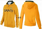 Womens New Orleans Saints Team Logo 2015 Full Zip Hoodie-22,baseball caps,new era cap wholesale,wholesale hats