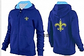 Womens New Orleans Saints Team Logo 2015 Full Zip Hoodie-28,baseball caps,new era cap wholesale,wholesale hats