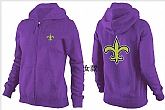 Womens New Orleans Saints Team Logo 2015 Full Zip Hoodie-30,baseball caps,new era cap wholesale,wholesale hats