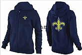 Womens New Orleans Saints Team Logo 2015 Full Zip Hoodie-32,baseball caps,new era cap wholesale,wholesale hats