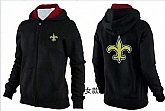 Womens New Orleans Saints Team Logo 2015 Full Zip Hoodie-38,baseball caps,new era cap wholesale,wholesale hats