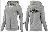 Womens New Orleans Saints Team Logo 2015 Full Zip Hoodie-42,baseball caps,new era cap wholesale,wholesale hats