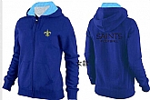 Womens New Orleans Saints Team Logo 2015 Full Zip Hoodie-44,baseball caps,new era cap wholesale,wholesale hats