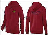 Womens New Orleans Saints Team Logo 2015 Full Zip Hoodie-45,baseball caps,new era cap wholesale,wholesale hats