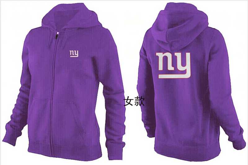 Womens New York Giants Team Logo 2015 Full Zip Hoodie-66