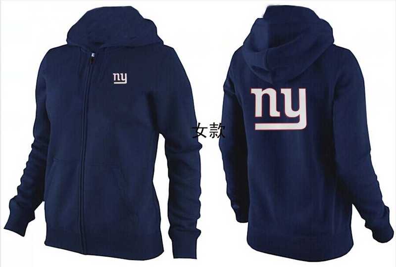 Womens New York Giants Team Logo 2015 Full Zip Hoodie-68