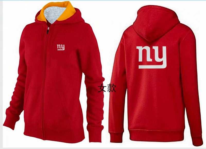 Womens New York Giants Team Logo 2015 Full Zip Hoodie-74