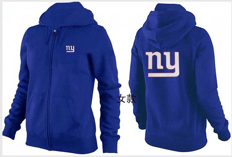 Womens New York Giants Team Logo 2015 Full Zip Hoodie-76