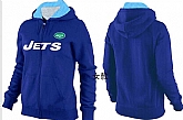 Womens New York Jets Team Logo 2015 Full Zip Hoodie-15,baseball caps,new era cap wholesale,wholesale hats